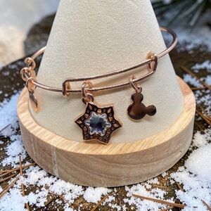 Alex & Ani Disney Parks Mickey Icon ❄️Snowflake❄️Holiday Bangle Bracelet/NWOT